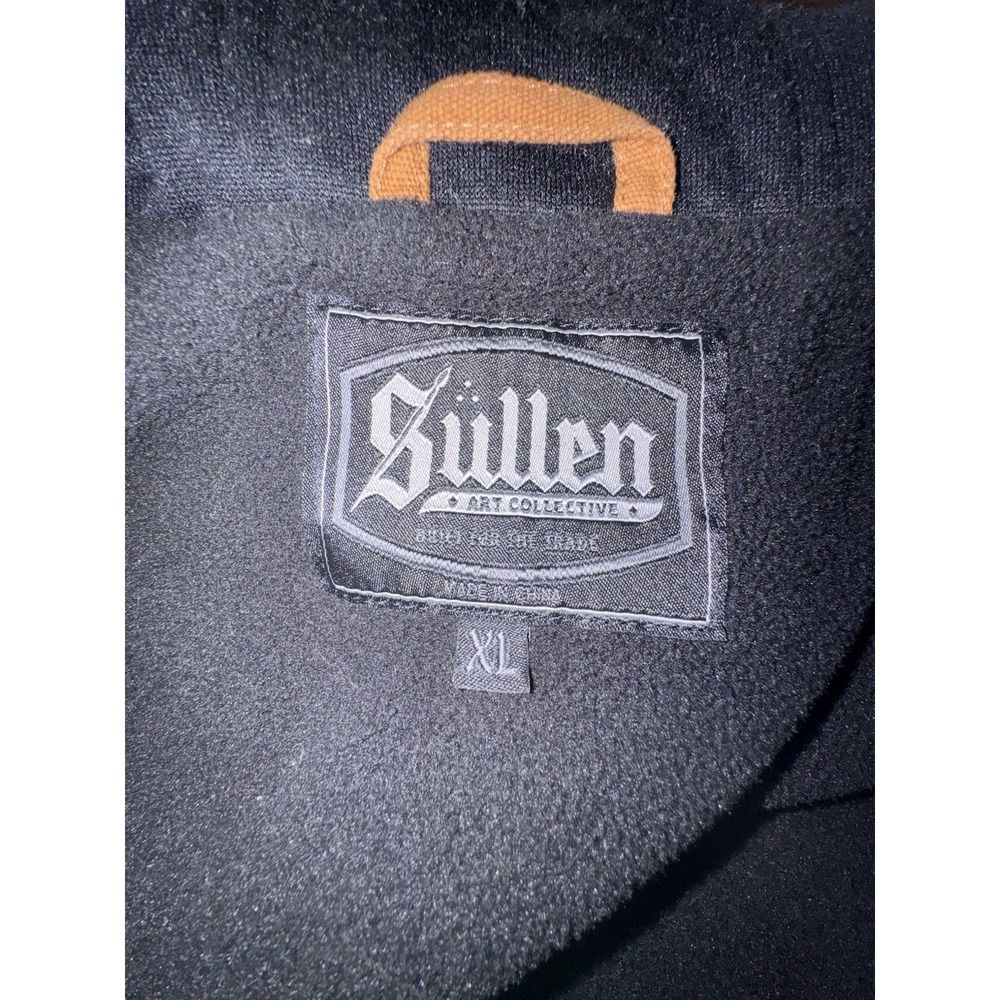 Sullen Art Collective Brown Survivalist Duck Canvas Jacket XL Black Hoodie *Flaw - Picture 7 of 10